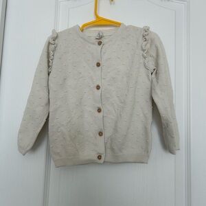 H&M Cream Kids Sweater with Ruffle Detail
